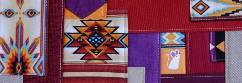 Patchwork ton rouges et motifs navajos